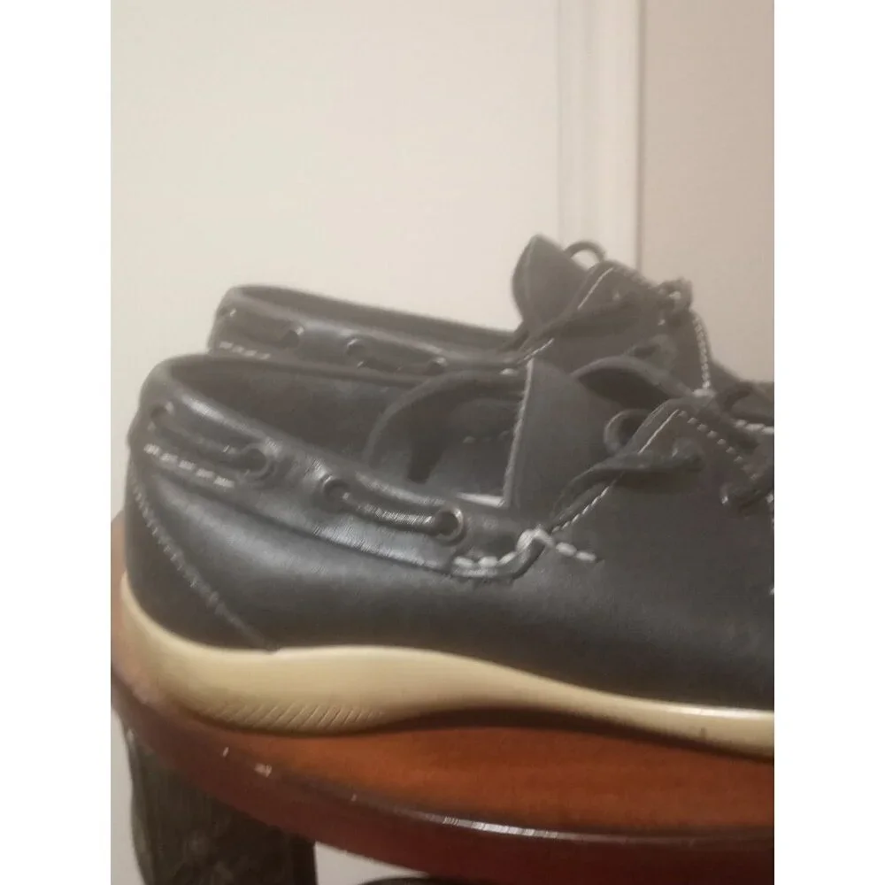 PRADA Blue Leather Loafers Driving Boat Loafers Shoes Men's Size US 7 Italy